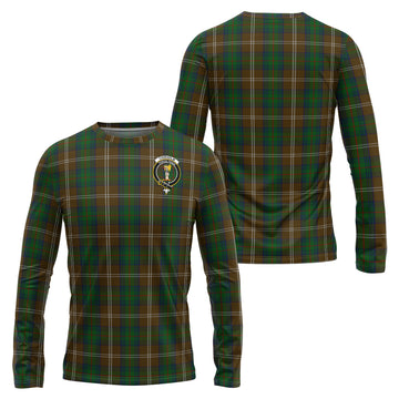 Chisholm Hunting Tartan Long Sleeve T-Shirt with Family Crest