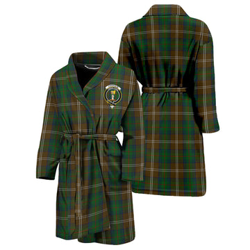 Chisholm Hunting Tartan Bathrobe with Family Crest