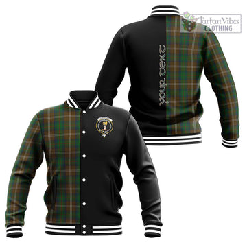 Chisholm Hunting Tartan Baseball Jacket with Family Crest and Half Of Me Style