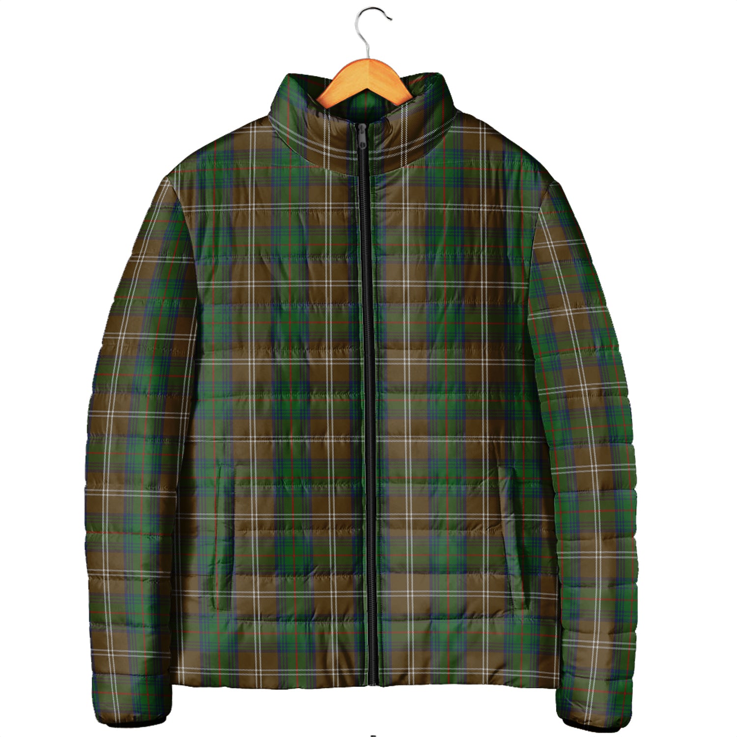 Chisholm Hunting Tartan Padded Jacket Men's Padded Jacket - Tartan Vibes Clothing