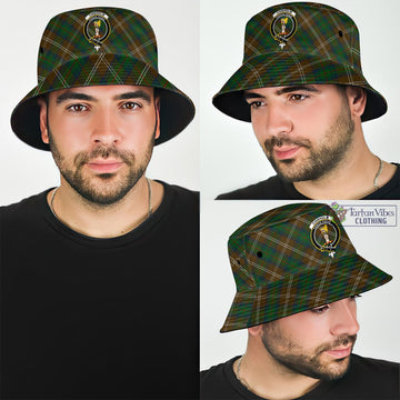 Chisholm Hunting Tartan Bucket Hat with Family Crest