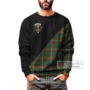 Chisholm Hunting Tartan Sweatshirt with Family Crest and Military Logo Style