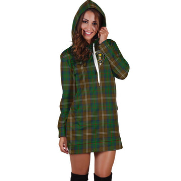 Chisholm Hunting Tartan Hoodie Dress with Family Crest