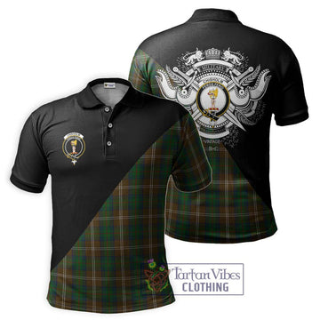 Chisholm Hunting Tartan Polo Shirt with Family Crest and Military Logo Style