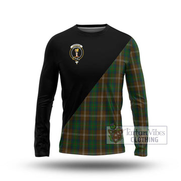 Chisholm Hunting Tartan Long Sleeve T-Shirt with Family Crest and Military Logo Style