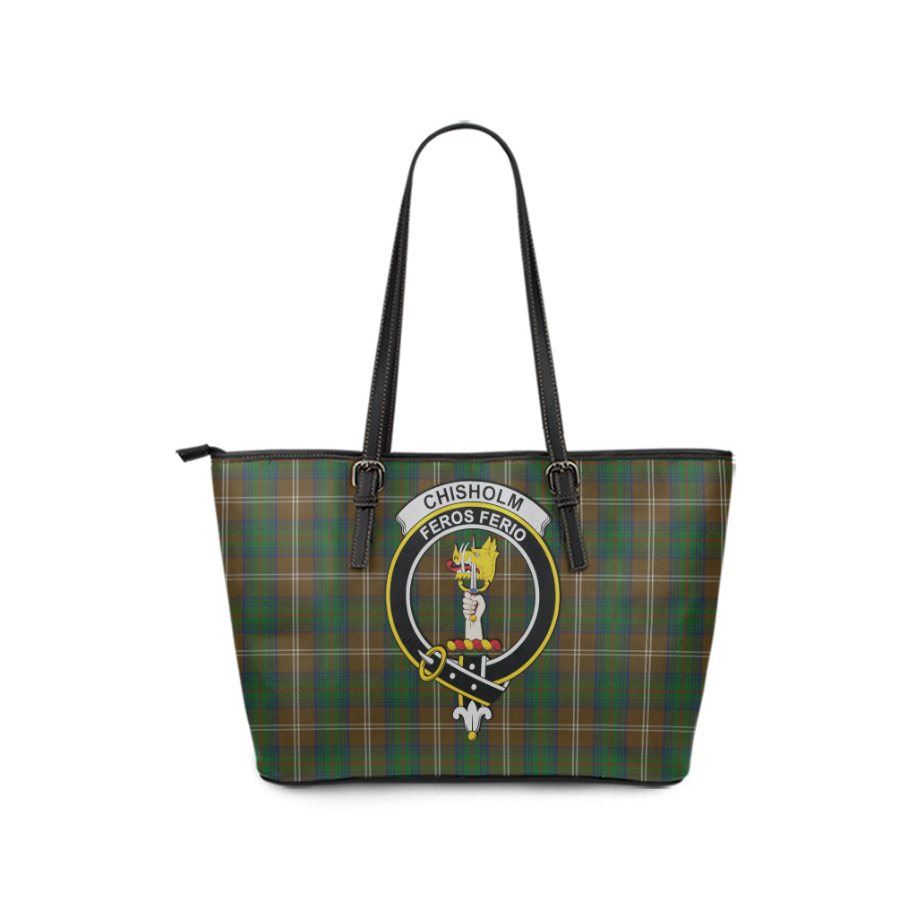 chisholm-hunting-tartan-leather-tote-bag-with-family-crest