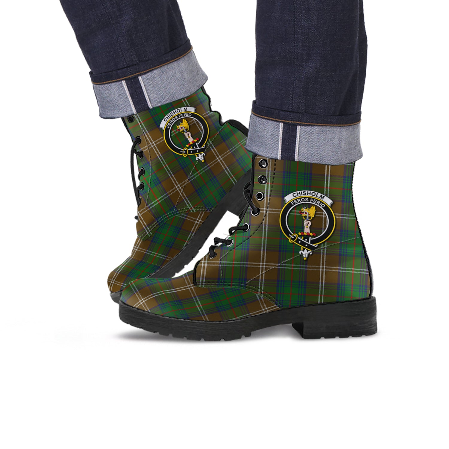 chisholm-hunting-tartan-leather-boots-with-family-crest