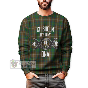 Chisholm Hunting Tartan Sweatshirt with Family Crest DNA In Me Style