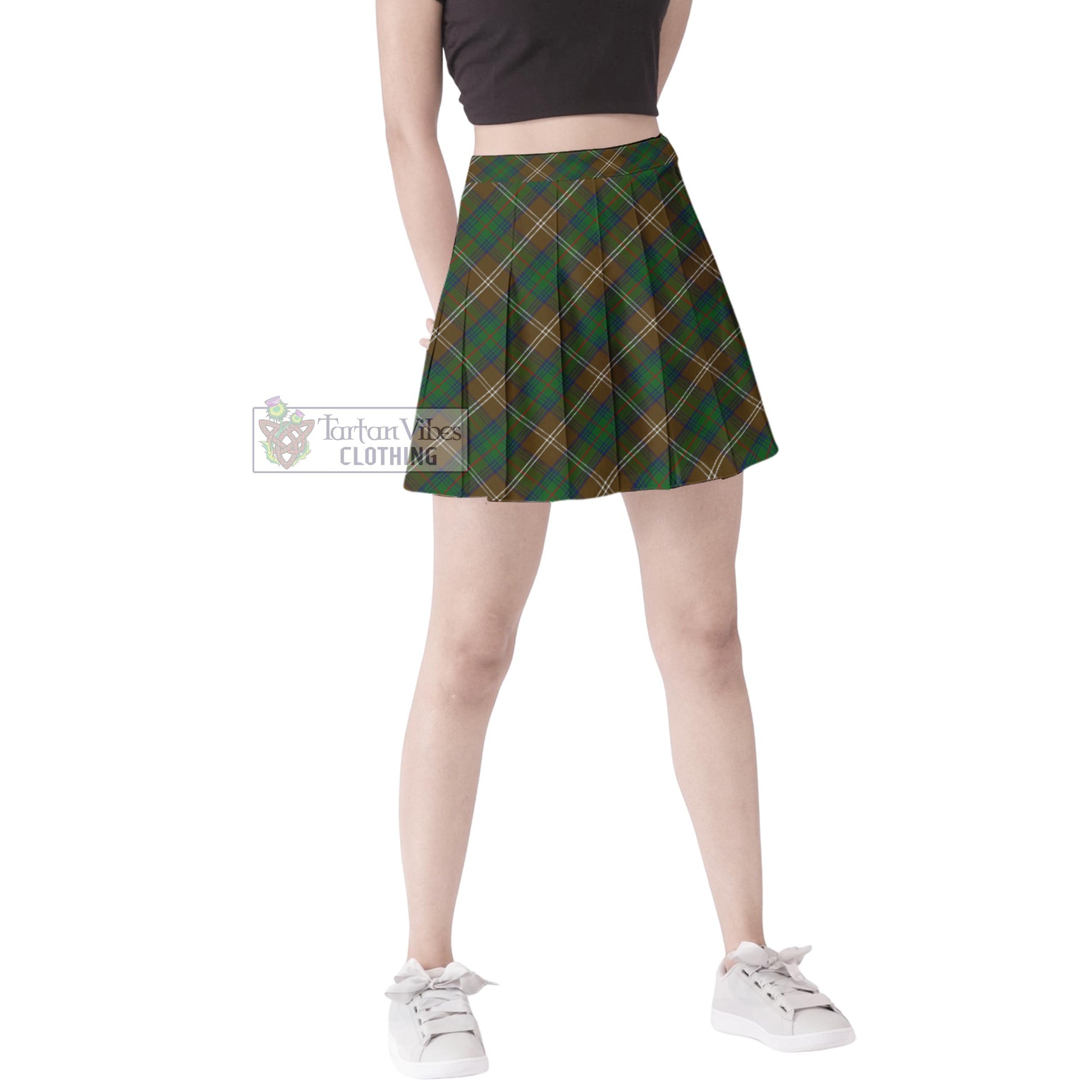 Tartan Vibes Clothing Chisholm Hunting Tartan Women's Plated Mini Skirt