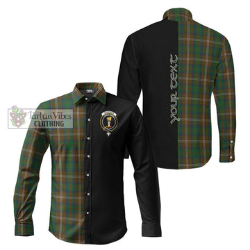 Chisholm Hunting Tartan Long Sleeve Button Shirt with Family Crest and Half Of Me Style