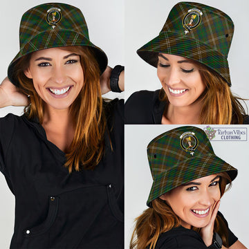 Chisholm Hunting Tartan Bucket Hat with Family Crest