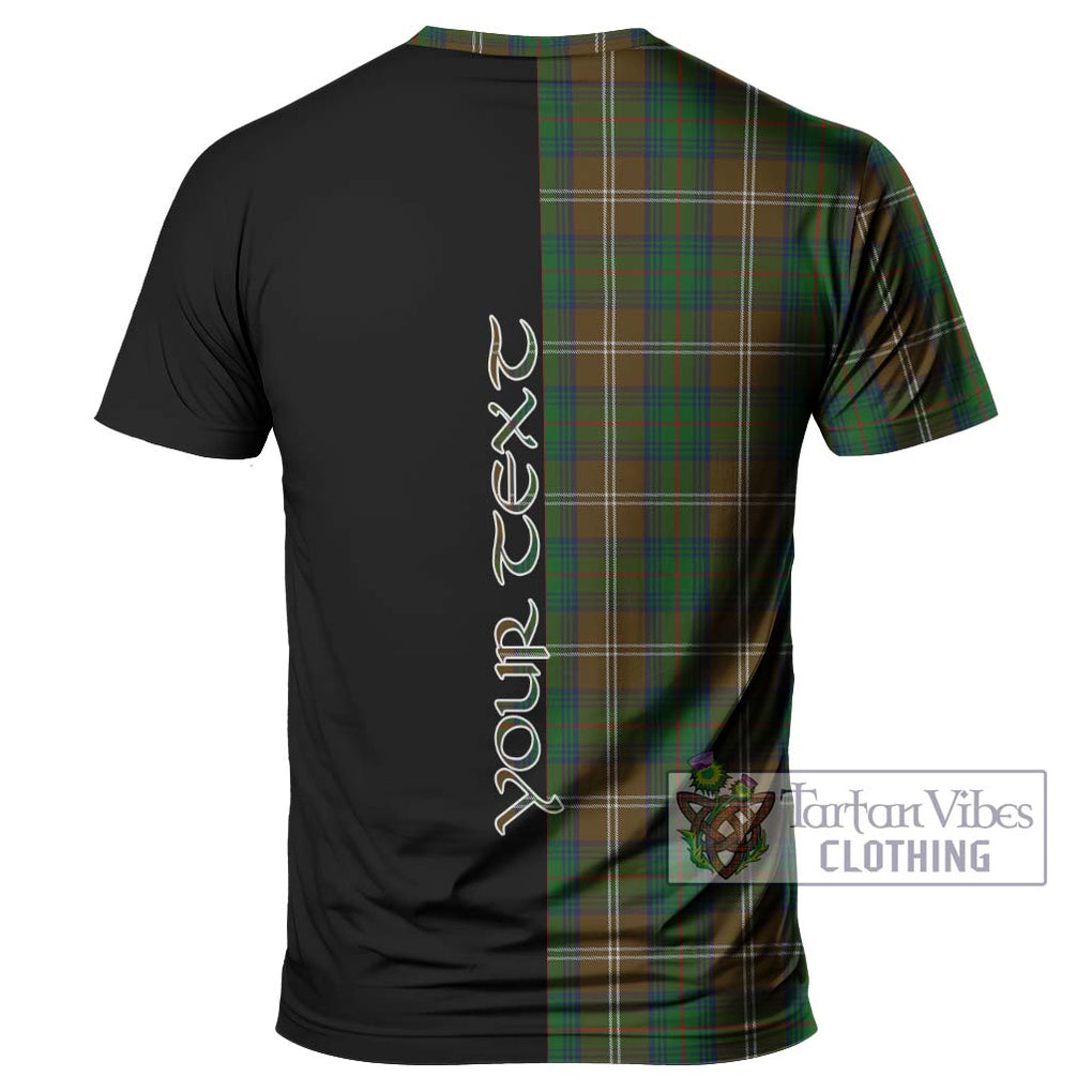 Chisholm Hunting Tartan T-Shirt with Family Crest and Half Of Me Style - Tartanvibesclothing Shop