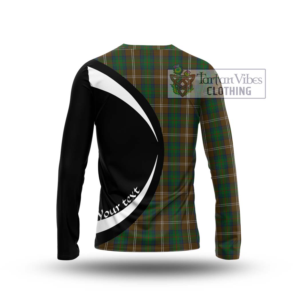 Chisholm Hunting Tartan Long Sleeve T-Shirt with Family Crest Circle Style - Tartan Vibes Clothing