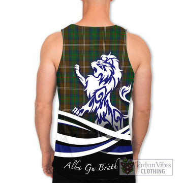 Chisholm Hunting Tartan Men's Tank Top with Alba Gu Brath Regal Lion Emblem