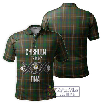 Chisholm Hunting Tartan Polo Shirt with Family Crest DNA In Me Style