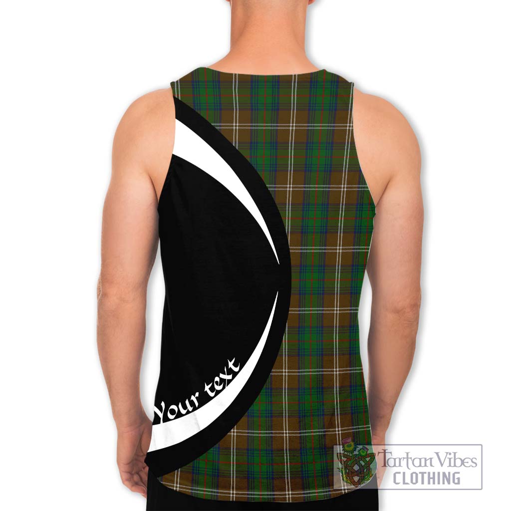 Chisholm Hunting Tartan Men's Tank Top with Family Crest Circle Style - Tartan Vibes Clothing