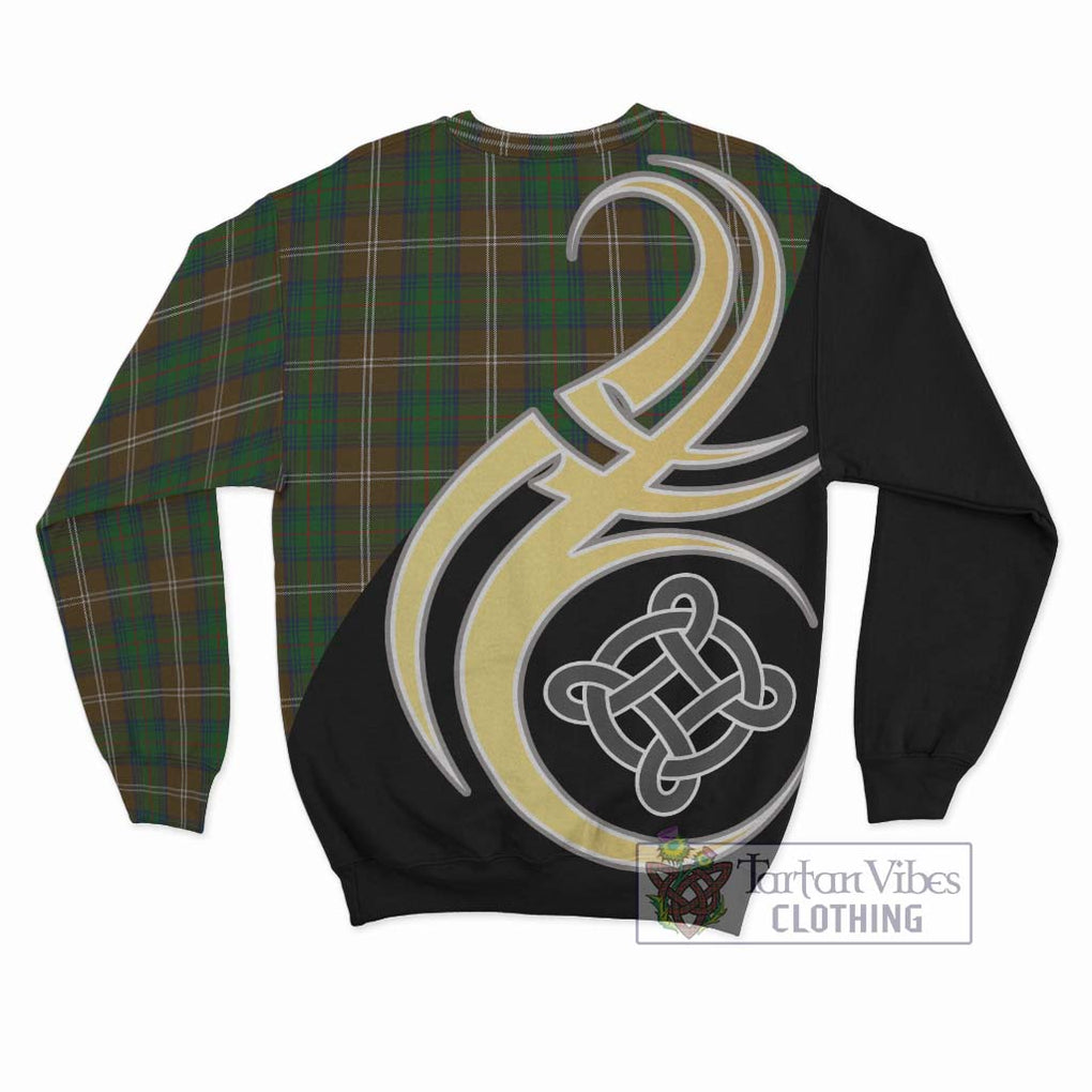 Chisholm Hunting Tartan Sweatshirt with Family Crest and Celtic Symbol Style - Tartan Vibes Clothing