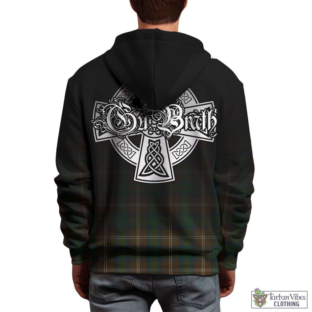 Tartan Vibes Clothing Chisholm Hunting Tartan Hoodie Featuring Alba Gu Brath Family Crest Celtic Inspired