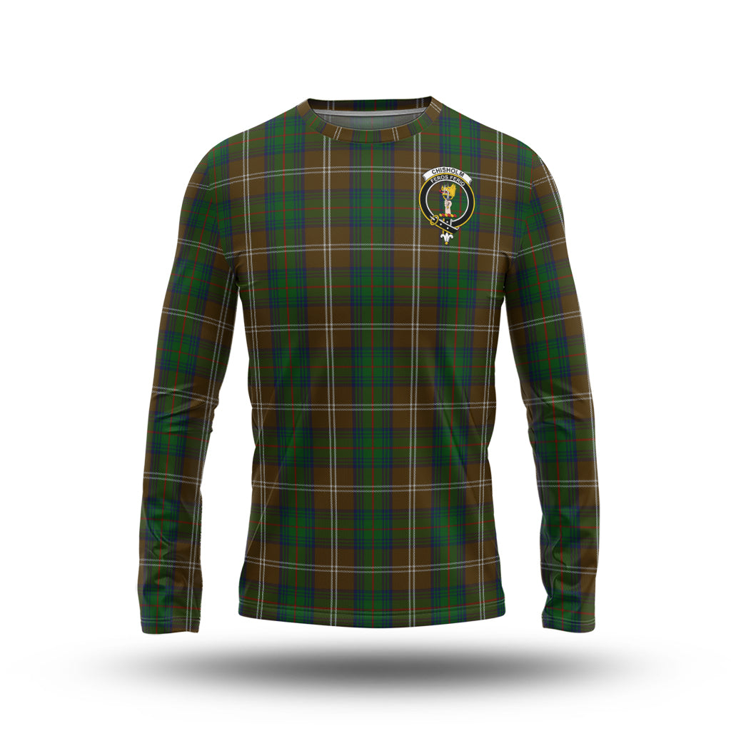 chisholm-hunting-tartan-long-sleeve-t-shirt-with-family-crest