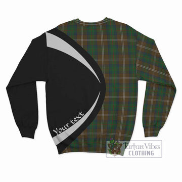 Chisholm Hunting Tartan Sweatshirt with Family Crest Circle Style