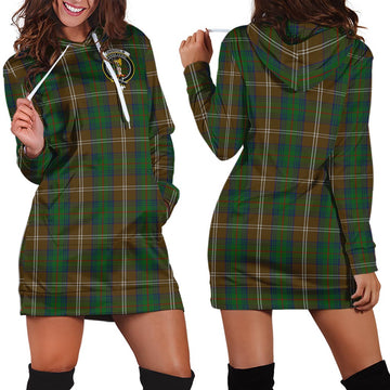 Chisholm Hunting Tartan Hoodie Dress with Family Crest