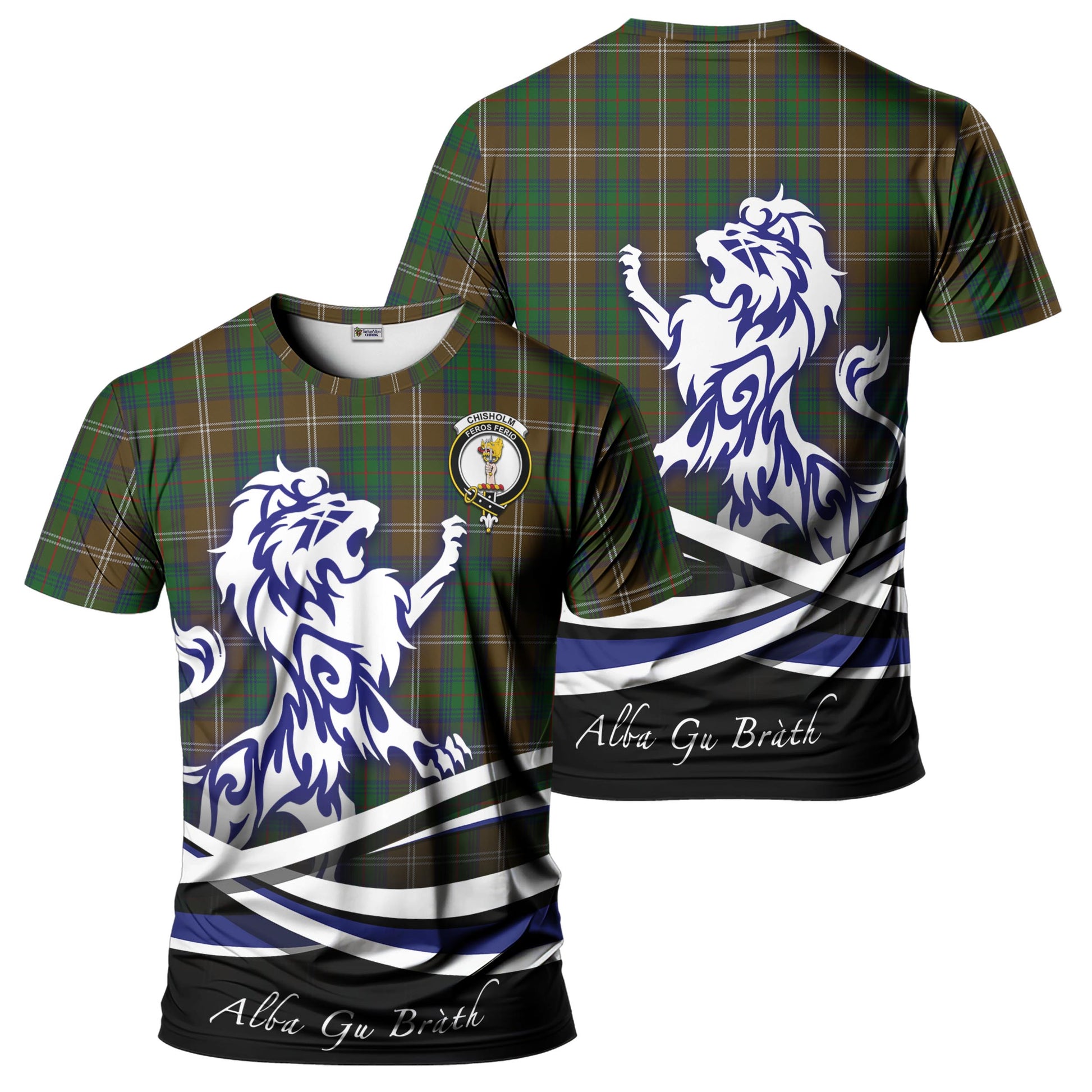 chisholm-hunting-tartan-t-shirt-with-alba-gu-brath-regal-lion-emblem