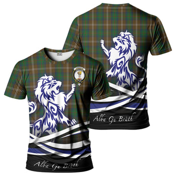 Chisholm Hunting Tartan T-Shirt with Alba Gu Brath Regal Lion Emblem