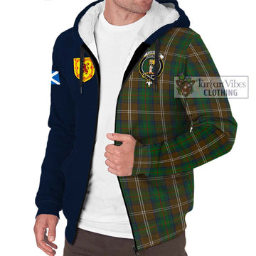 Chisholm Hunting Tartan Sherpa Hoodie Alba with Scottish Lion Royal Arm Half Style