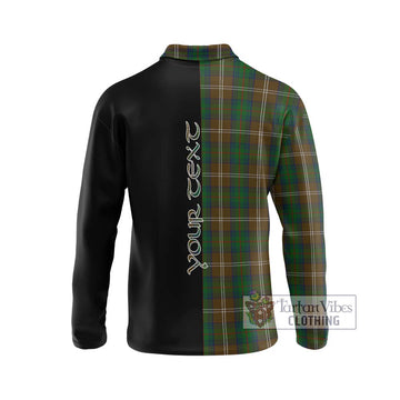 Chisholm Hunting Tartan Long Sleeve Polo Shirt with Family Crest and Half Of Me Style