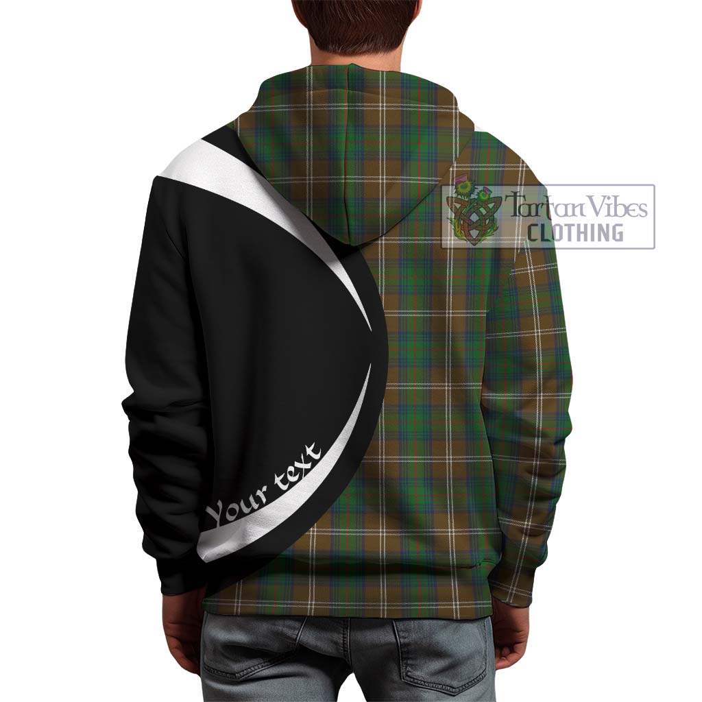 Tartan Vibes Clothing Chisholm Hunting Tartan Hoodie with Family Crest Circle Style