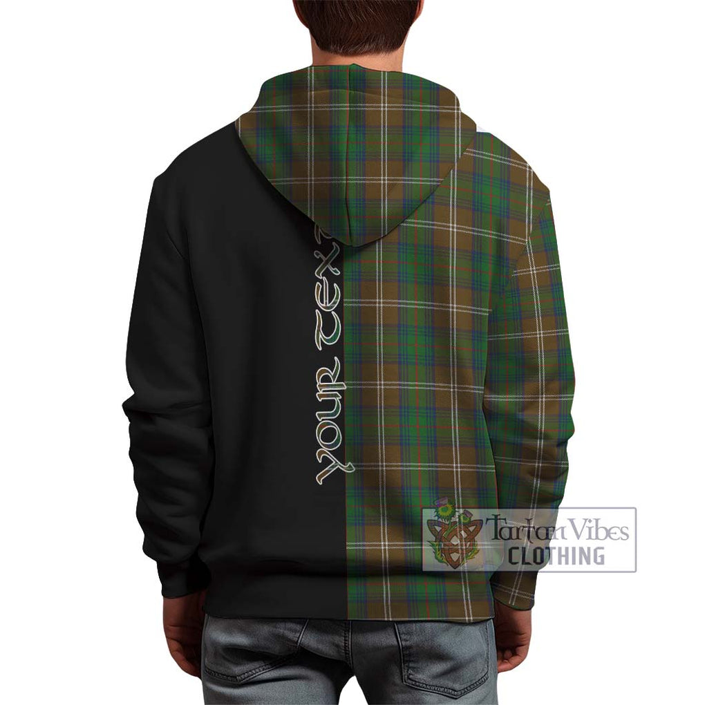 Chisholm Hunting Tartan Hoodie with Family Crest and Half Of Me Style - Tartanvibesclothing Shop