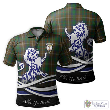 Chisholm Hunting Tartan Polo Shirt with Alba Gu Brath Regal Lion Emblem