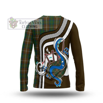 Chisholm Hunting Tartan Long Sleeve T-Shirt with Epic Bagpipe Style