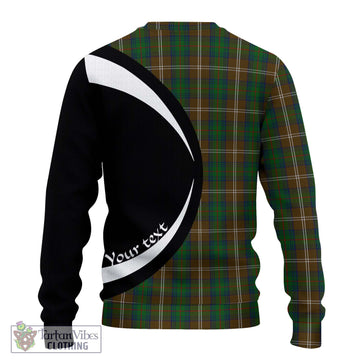 Chisholm Hunting Tartan Ugly Sweater with Family Crest Circle Style