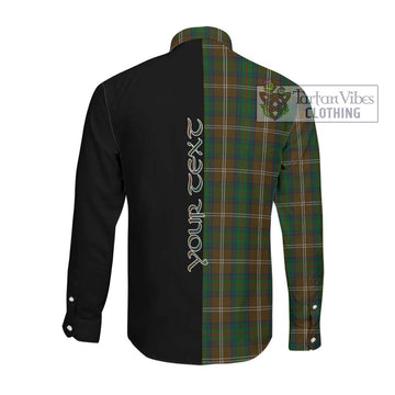 Chisholm Hunting Tartan Long Sleeve Button Shirt with Family Crest and Half Of Me Style