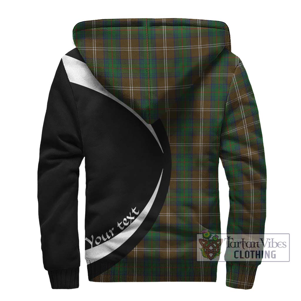 Chisholm Hunting Tartan Sherpa Hoodie with Family Crest Circle Style - Tartan Vibes Clothing