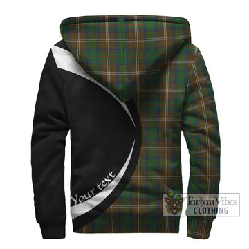 Chisholm Hunting Tartan Sherpa Hoodie with Family Crest Circle Style