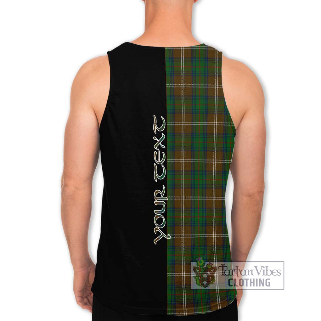 Chisholm Hunting Tartan Men's Tank Top with Family Crest and Half Of Me Style - Tartanvibesclothing Shop