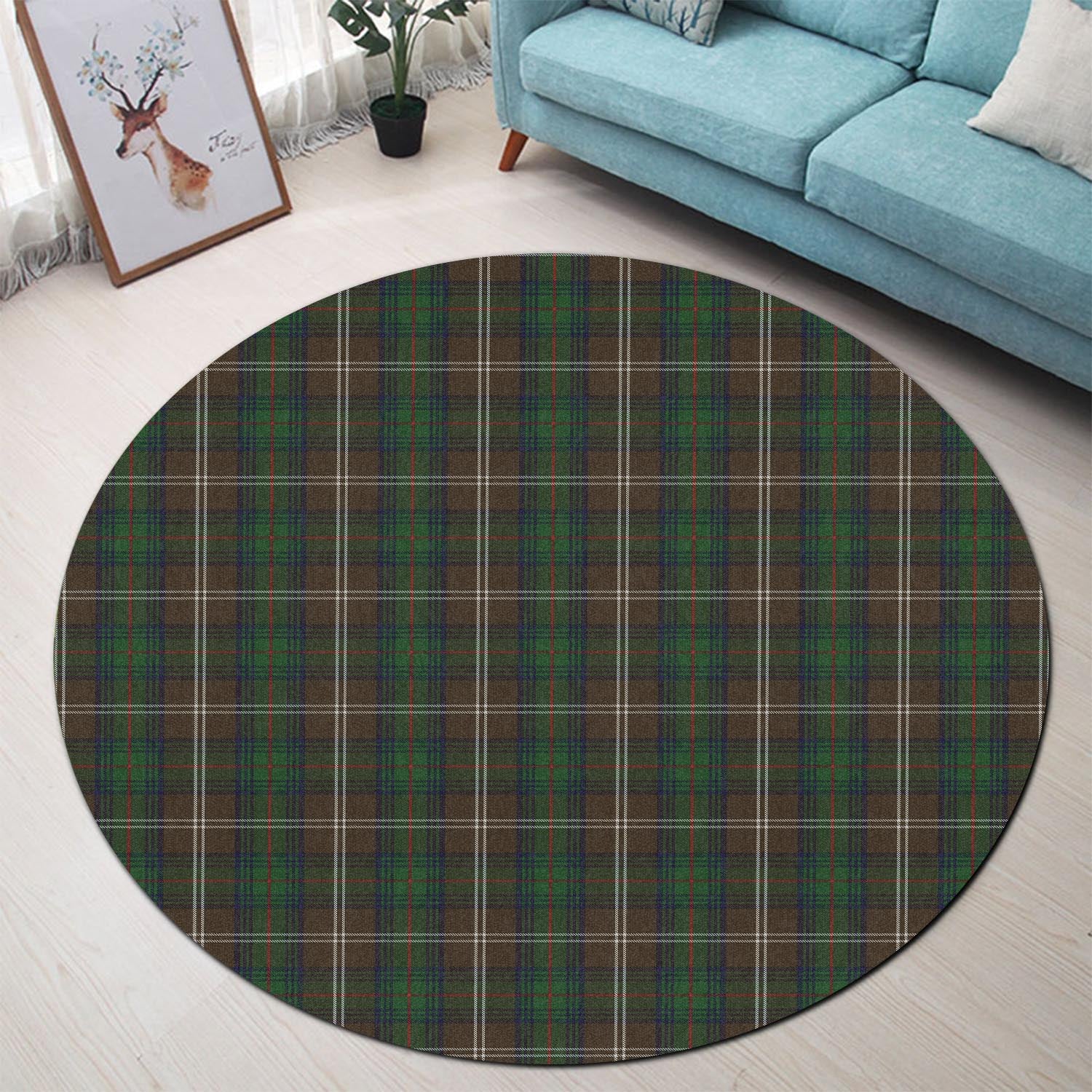 Chisholm Hunting Tartan Round Rug - Tartanvibesclothing