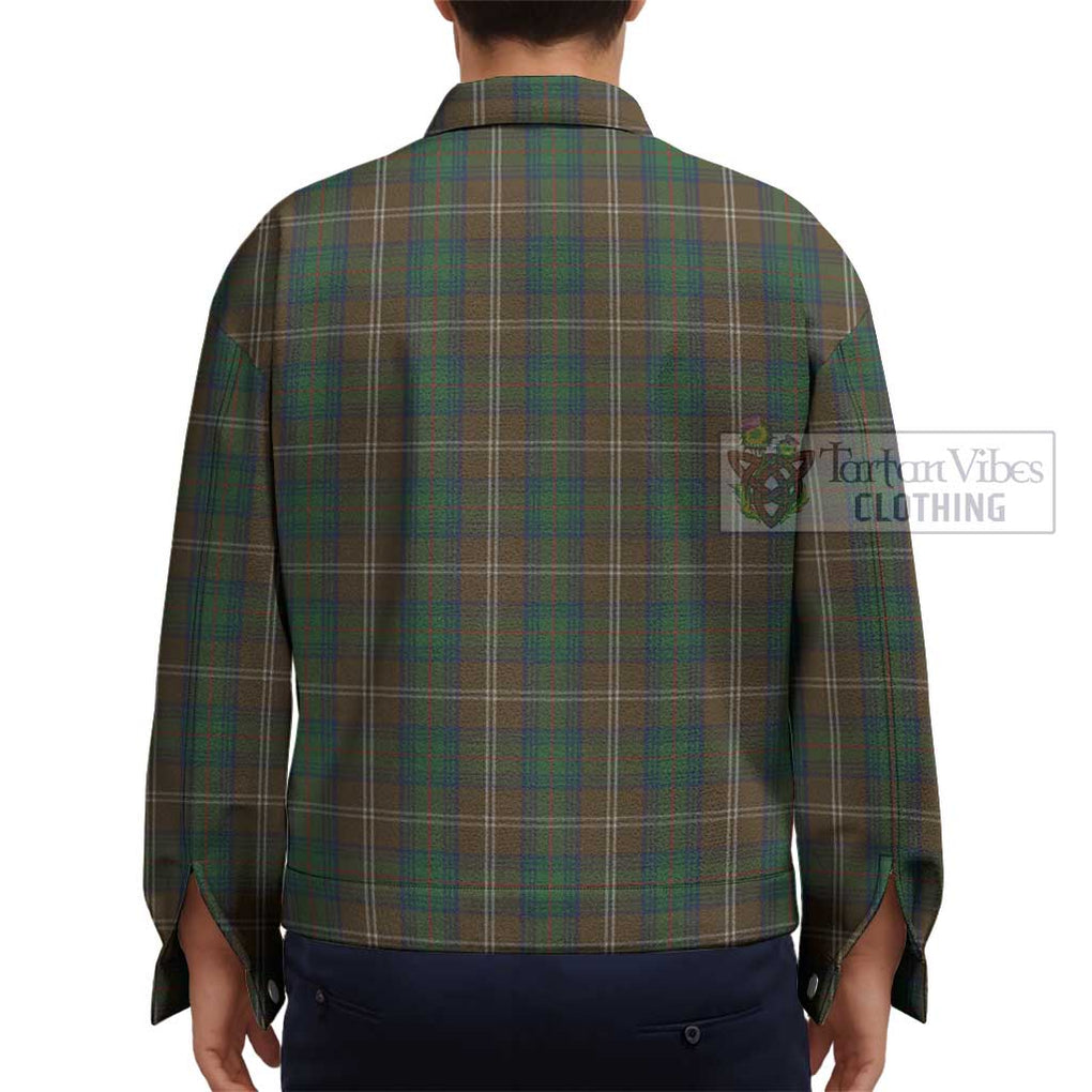 Chisholm Hunting Tartan Unisex Lapel Cotton Jacket - Tartan Vibes Clothing