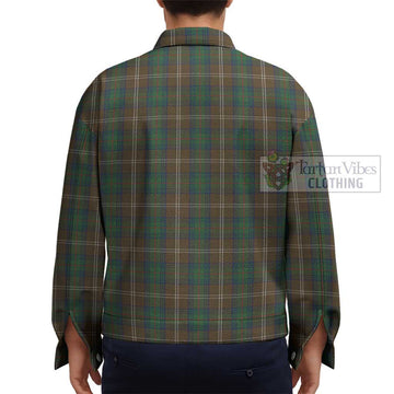 Chisholm Hunting Tartan Unisex Lapel Cotton Jacket