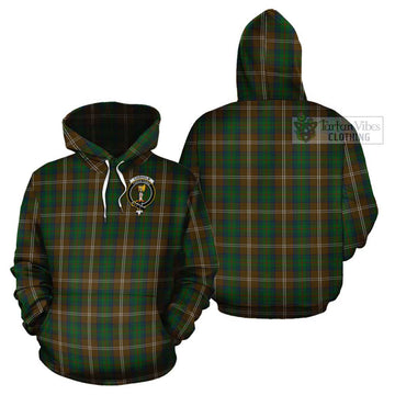 Chisholm Hunting Tartan Cotton Hoodie with Family Crest