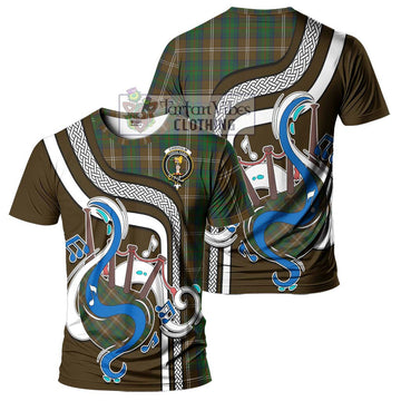 Chisholm Hunting Tartan T-Shirt with Epic Bagpipe Style