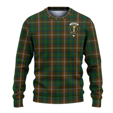 Chisholm Hunting Tartan Ugly Sweater with Family Crest