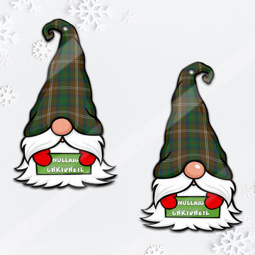 Chisholm Hunting Gnome Christmas Ornament with His Tartan Christmas Hat