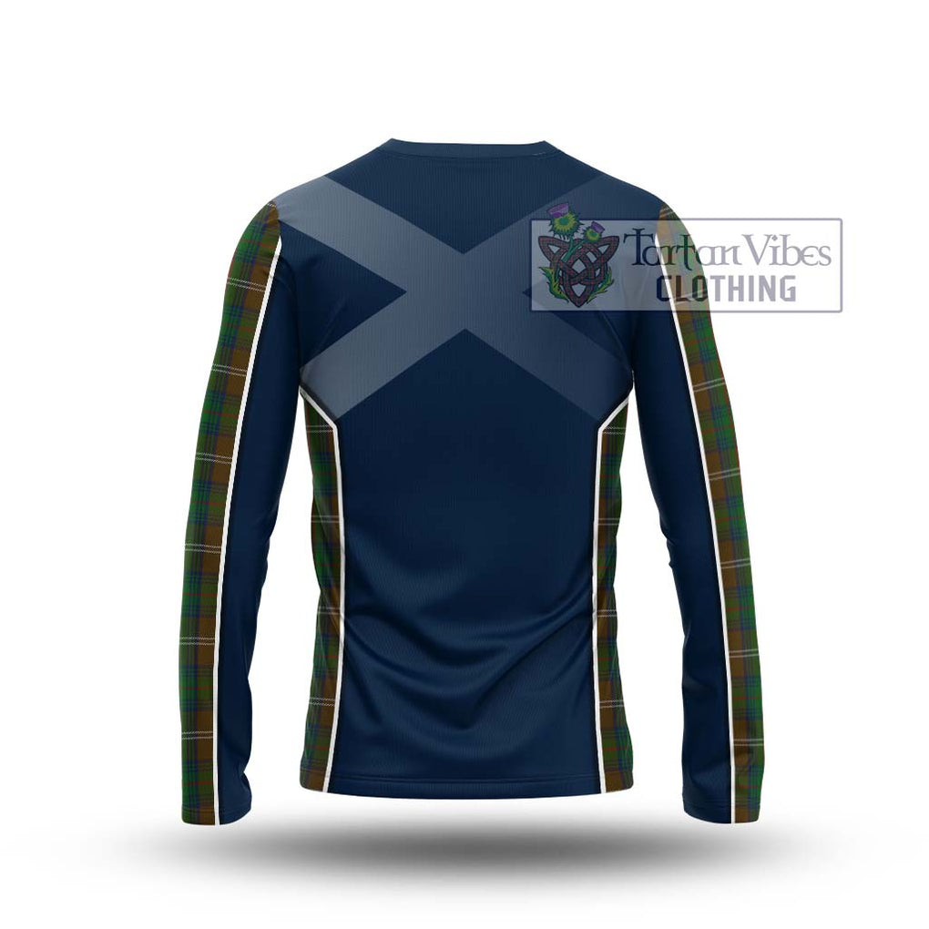 Chisholm Hunting Tartan Long Sleeve T-Shirt with Family Crest and Lion Rampant Vibes Sport Style - Tartan Vibes Clothing