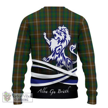 Chisholm Hunting Tartan Ugly Sweater with Alba Gu Brath Regal Lion Emblem