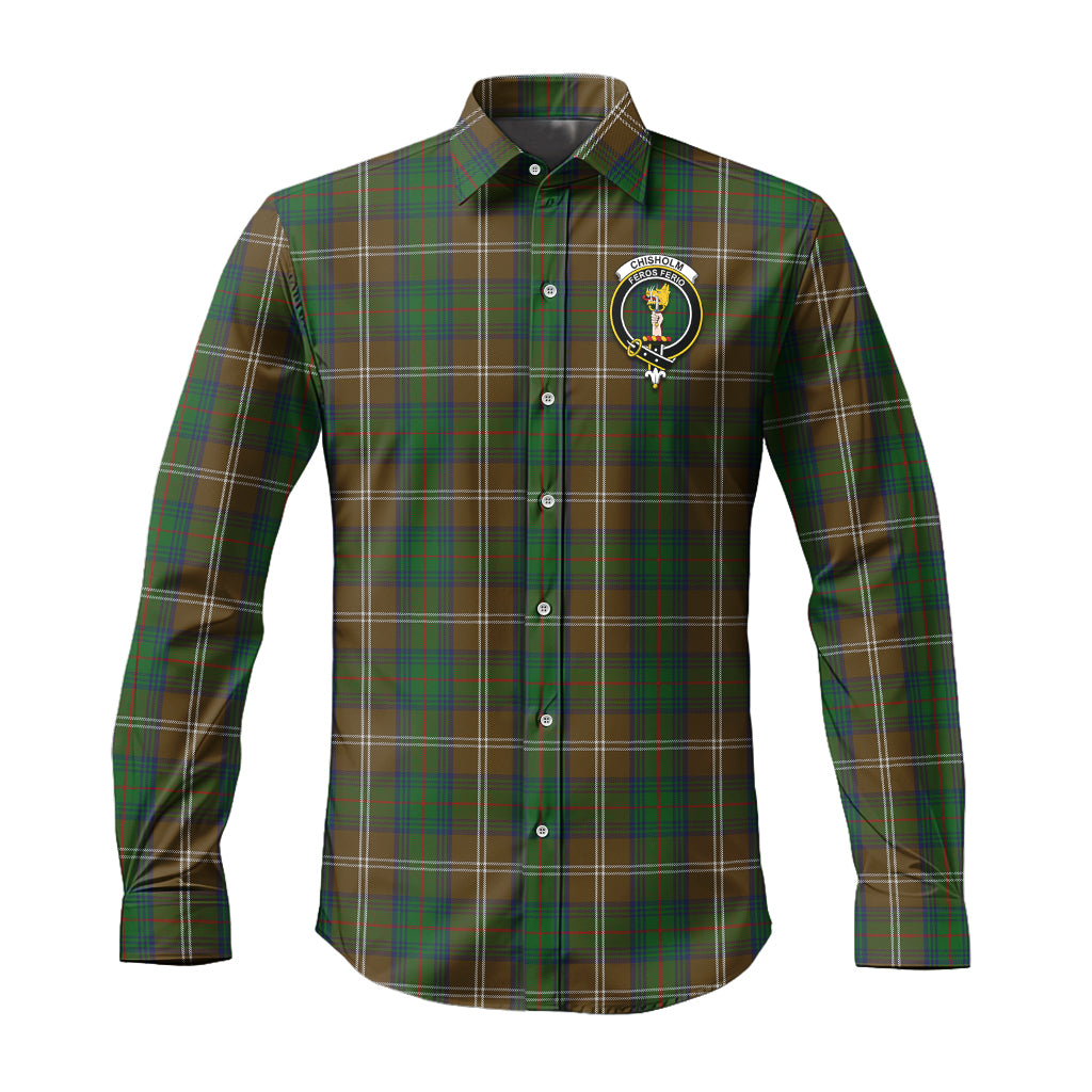 chisholm-hunting-tartan-long-sleeve-button-up-shirt-with-family-crest