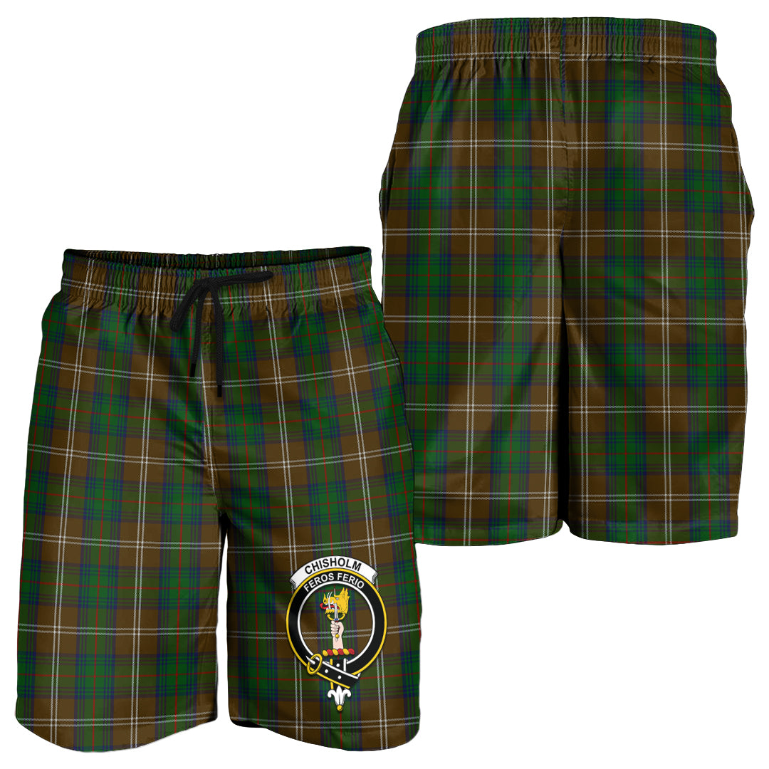 chisholm-hunting-tartan-mens-shorts-with-family-crest