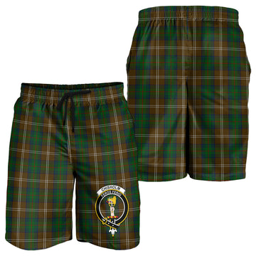 Chisholm Hunting Tartan Mens Shorts with Family Crest